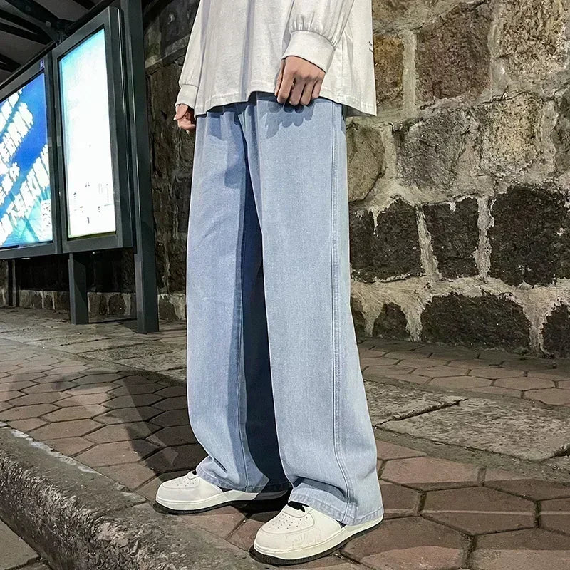 〆 Men's Loose Wide-Leg Jeans