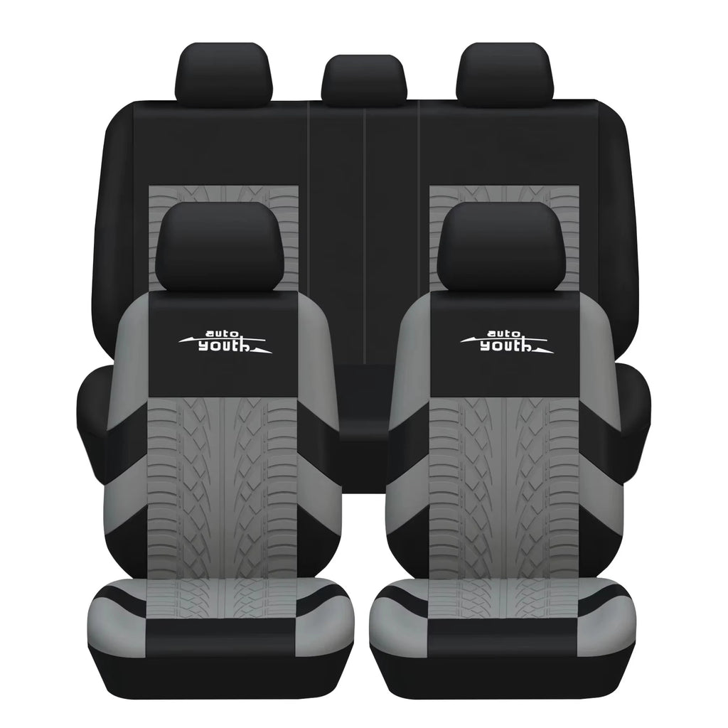 🛞 AUTOYOUTH Embroidered Car Seat Covers – Universal Full Set