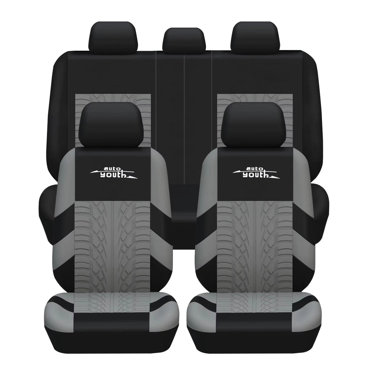 🛞 AUTOYOUTH Embroidered Car Seat Covers – Universal Full Set