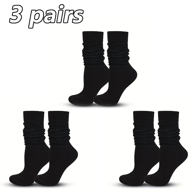 🧦 3-Pair Mid-Calf Cotton Socks