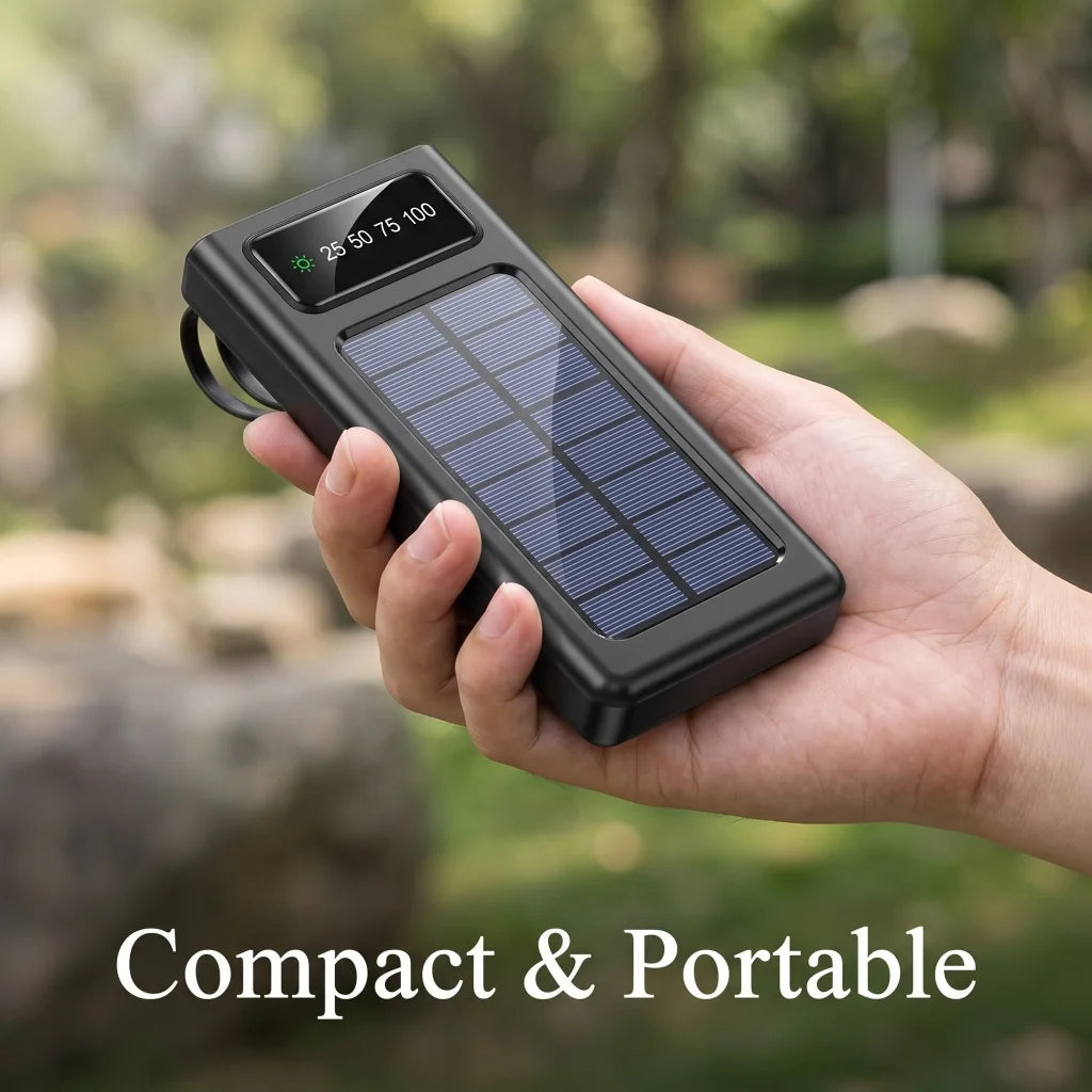 ⚡ 20,000 mAh Solar Power Bank