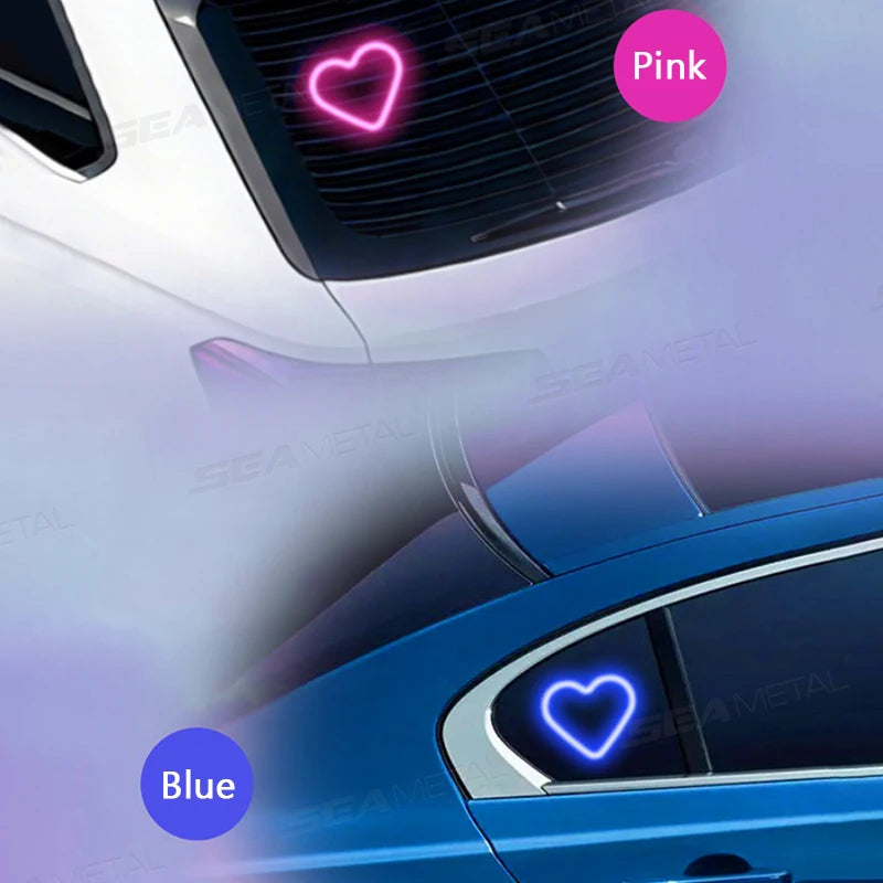 ☀ Heart-Shaped Solar LED Car Light