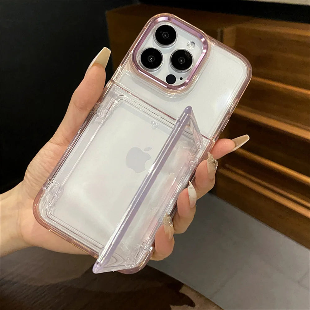 ♡ Clear iPhone Case with Card Holder