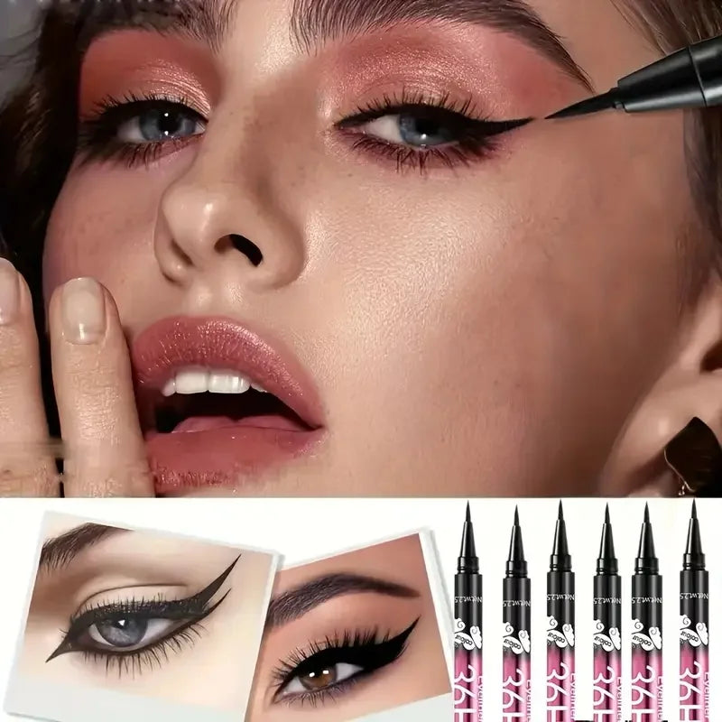 ✒ 12-Piece Black Liquid Eyeliner Set