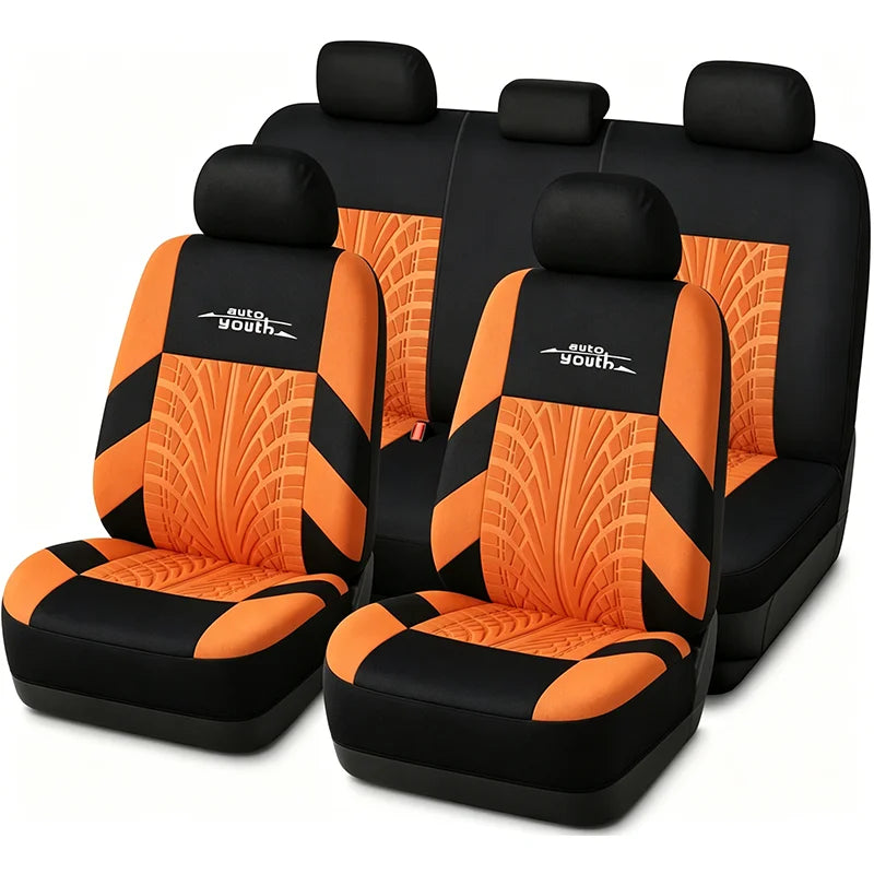 🛞 AUTOYOUTH Embroidered Car Seat Covers – Universal Full Set