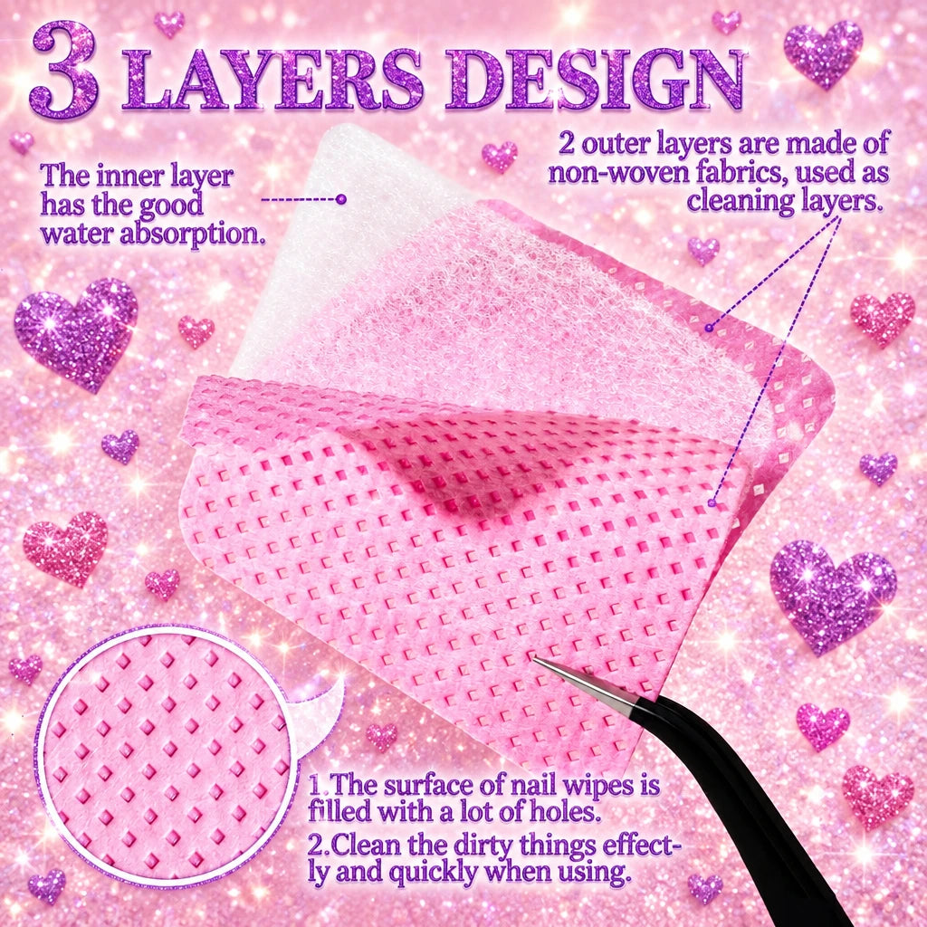 ♡ Lint-Free Nail & Lash Wipes
