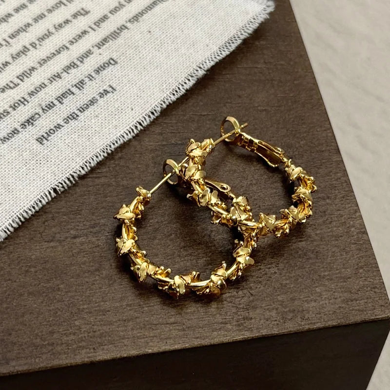 ⟡ Twisted Zircon Hoop Earrings