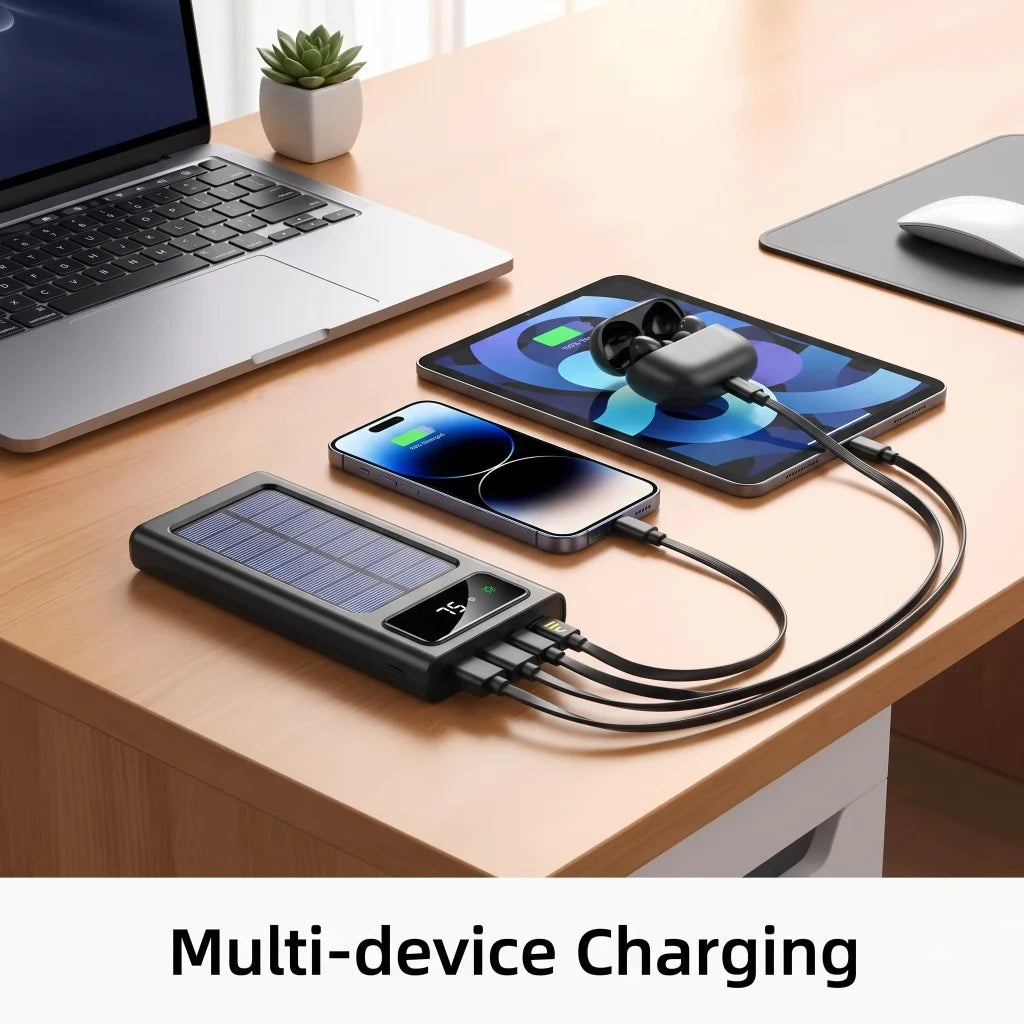 ⚡ 20,000 mAh Solar Power Bank