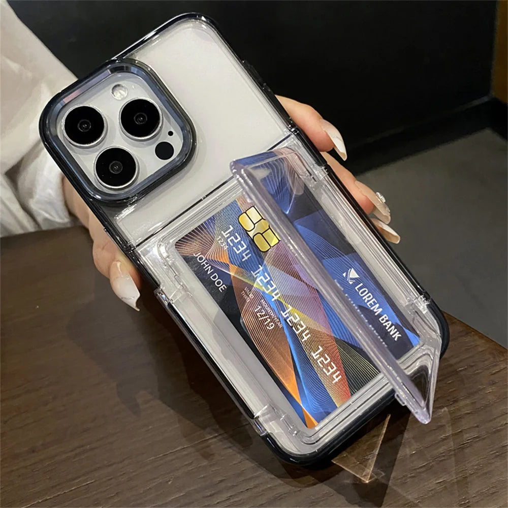 ♡ Clear iPhone Case with Card Holder