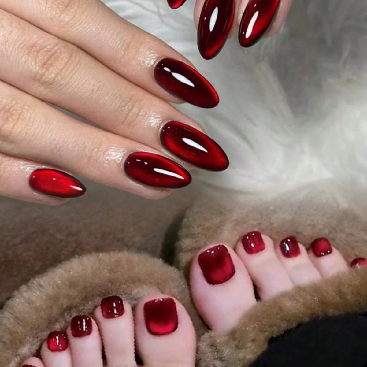 ♡ French-Style Finger & Toe Press-On Nails · 48 Pieces