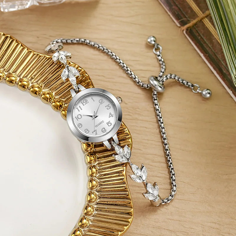 ♡ Rhinestone Bracelet Quartz Watch