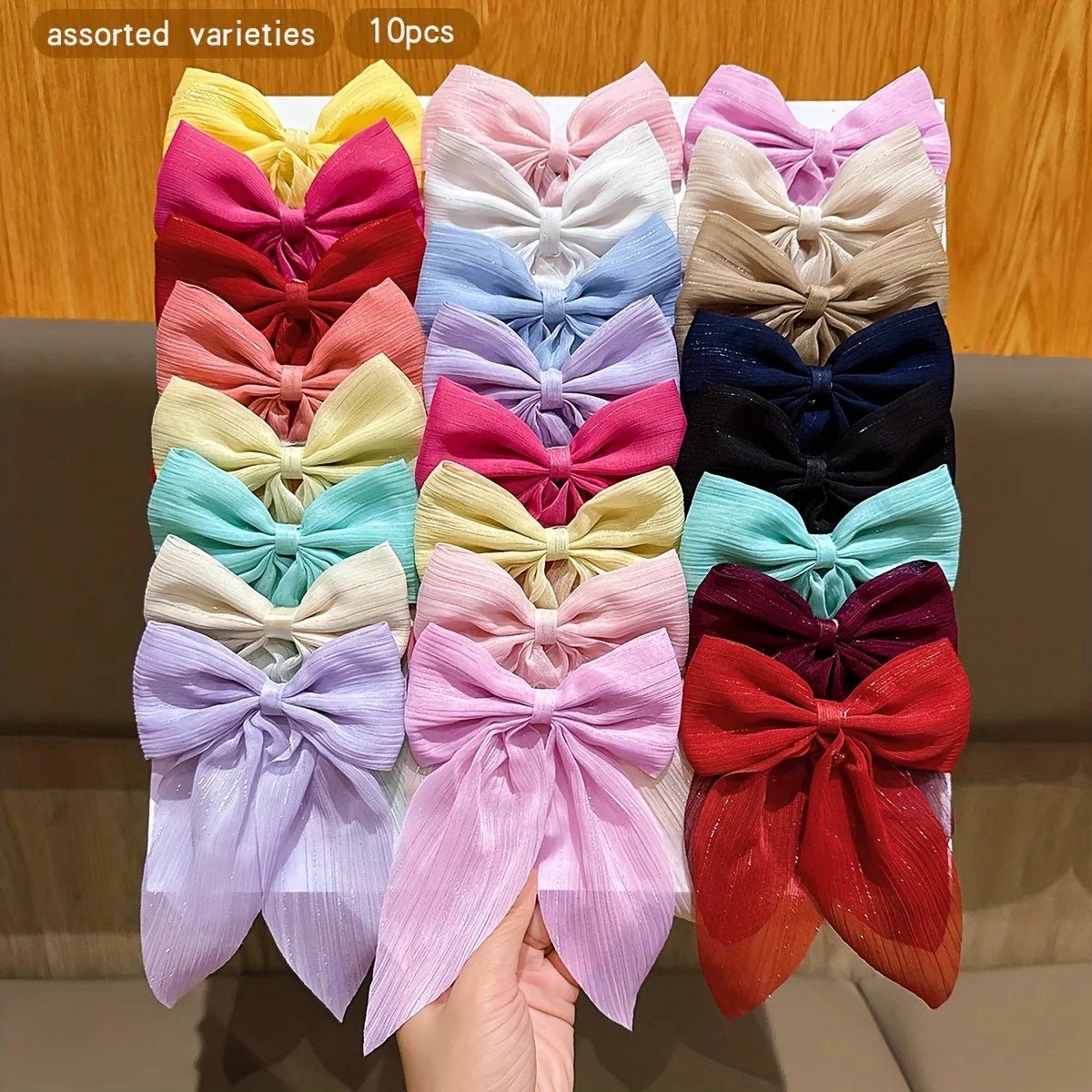 🎀 10-Piece Bow Hair Clip Set