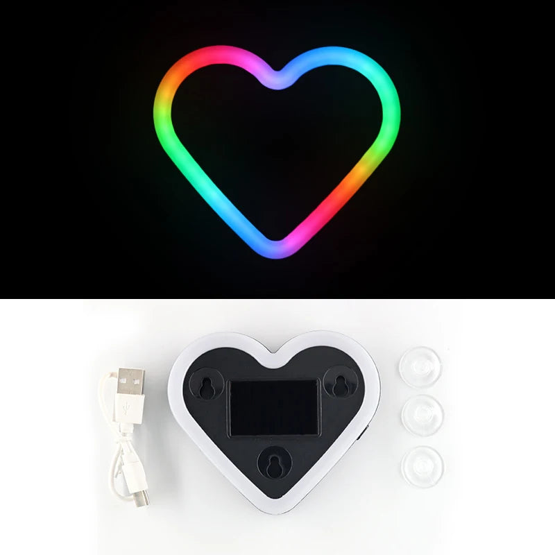 ☀ Heart-Shaped Solar LED Car Light
