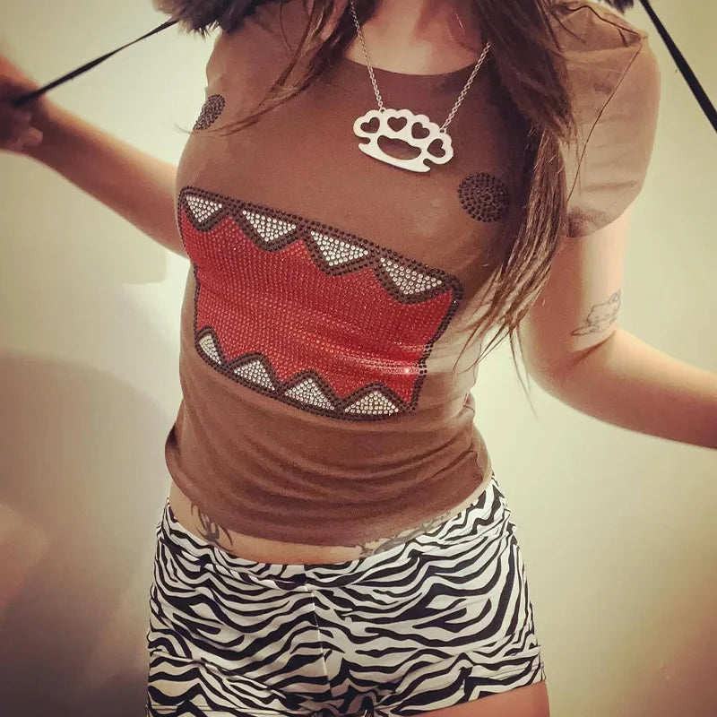 ☆ Y2K Cartoon Rhinestone Tank Top