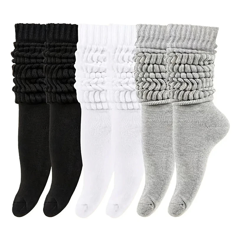 🧦 3-Pair Mid-Calf Cotton Socks