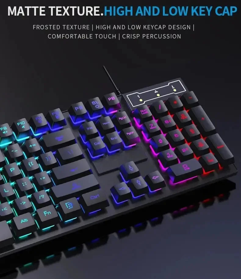 ⚡ Backlit USB Gaming Keyboard & Mouse