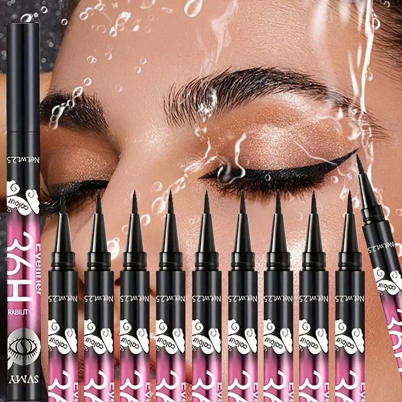 ✒ 12-Piece Black Liquid Eyeliner Set