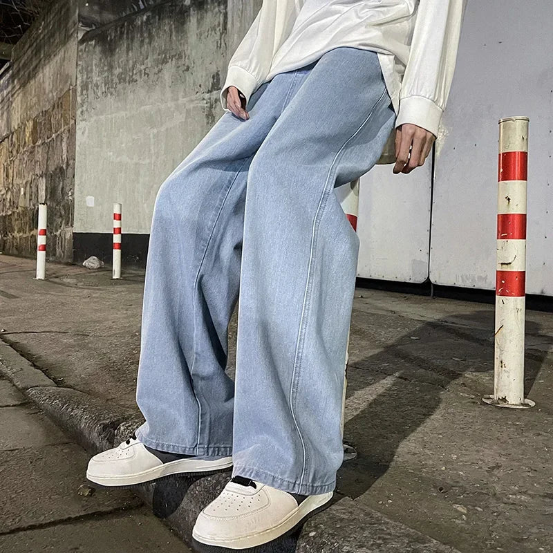 〆 Men's Loose Wide-Leg Jeans
