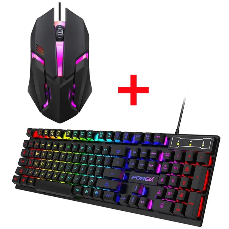 ⚡ Backlit USB Gaming Keyboard & Mouse