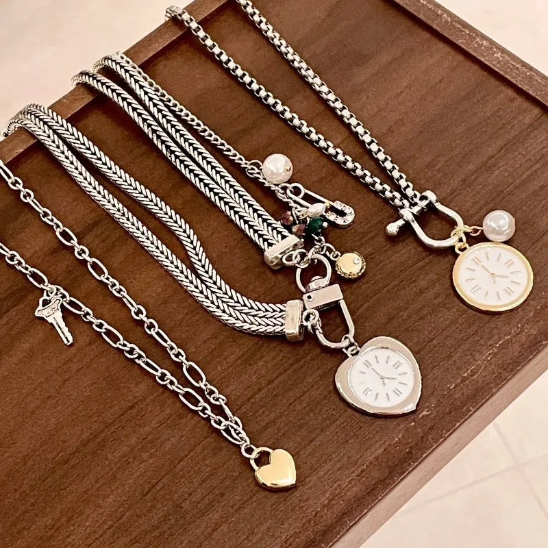♡ Three-Piece Layered Heart Necklace Set