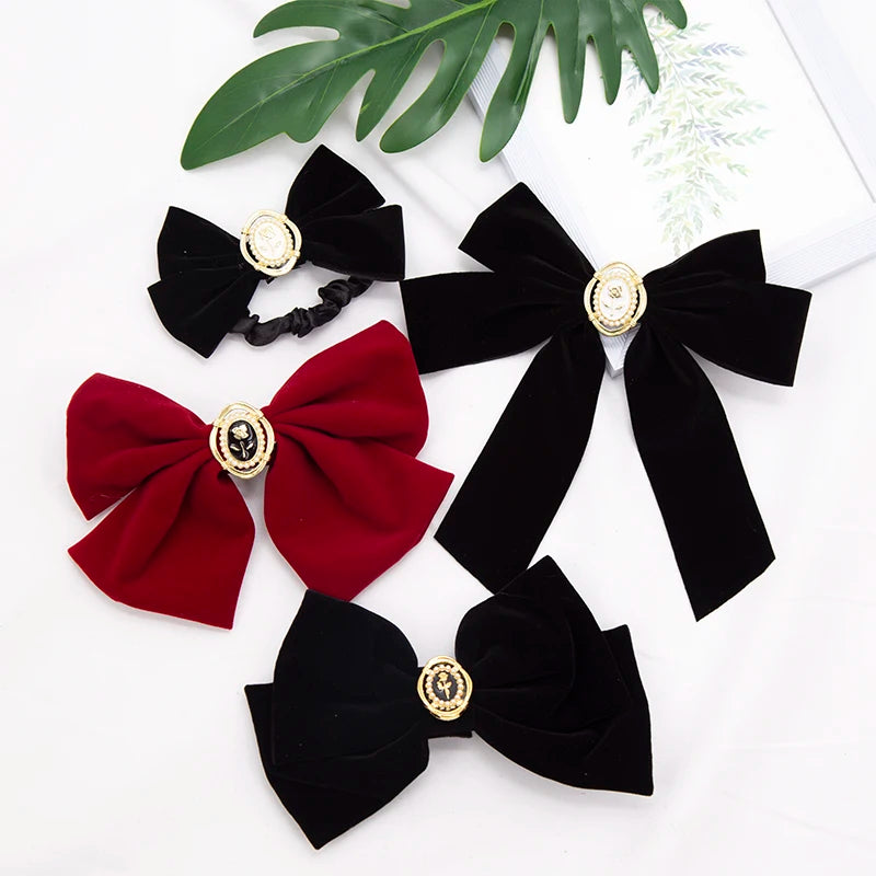 ♡ Korean-Style Bow Hair Clip Set