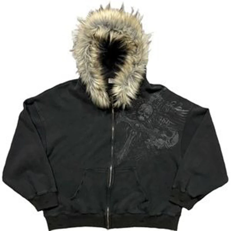✦ Y2K Zip-Up Hoodie Jacket