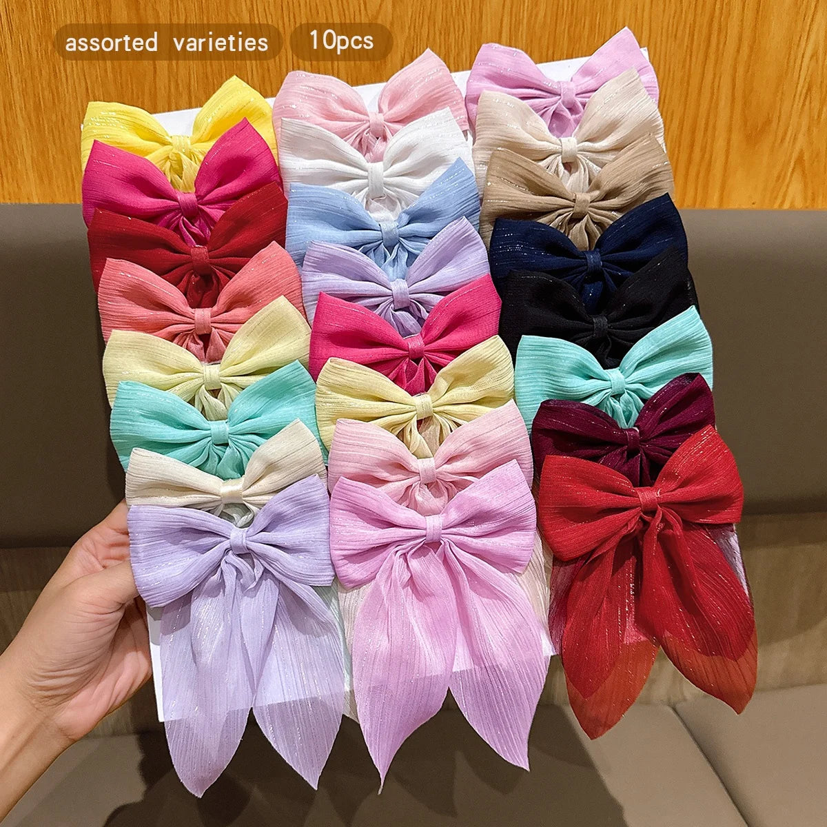 🎀 10-Piece Bow Hair Clip Set