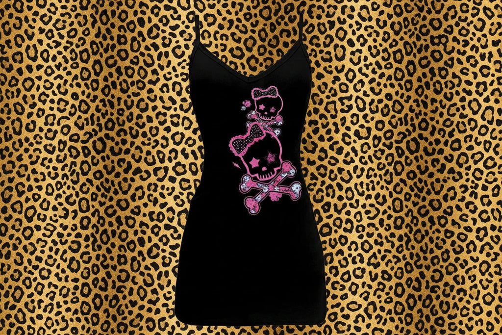 ☠ Skeleton Y2K Corset Crop Top