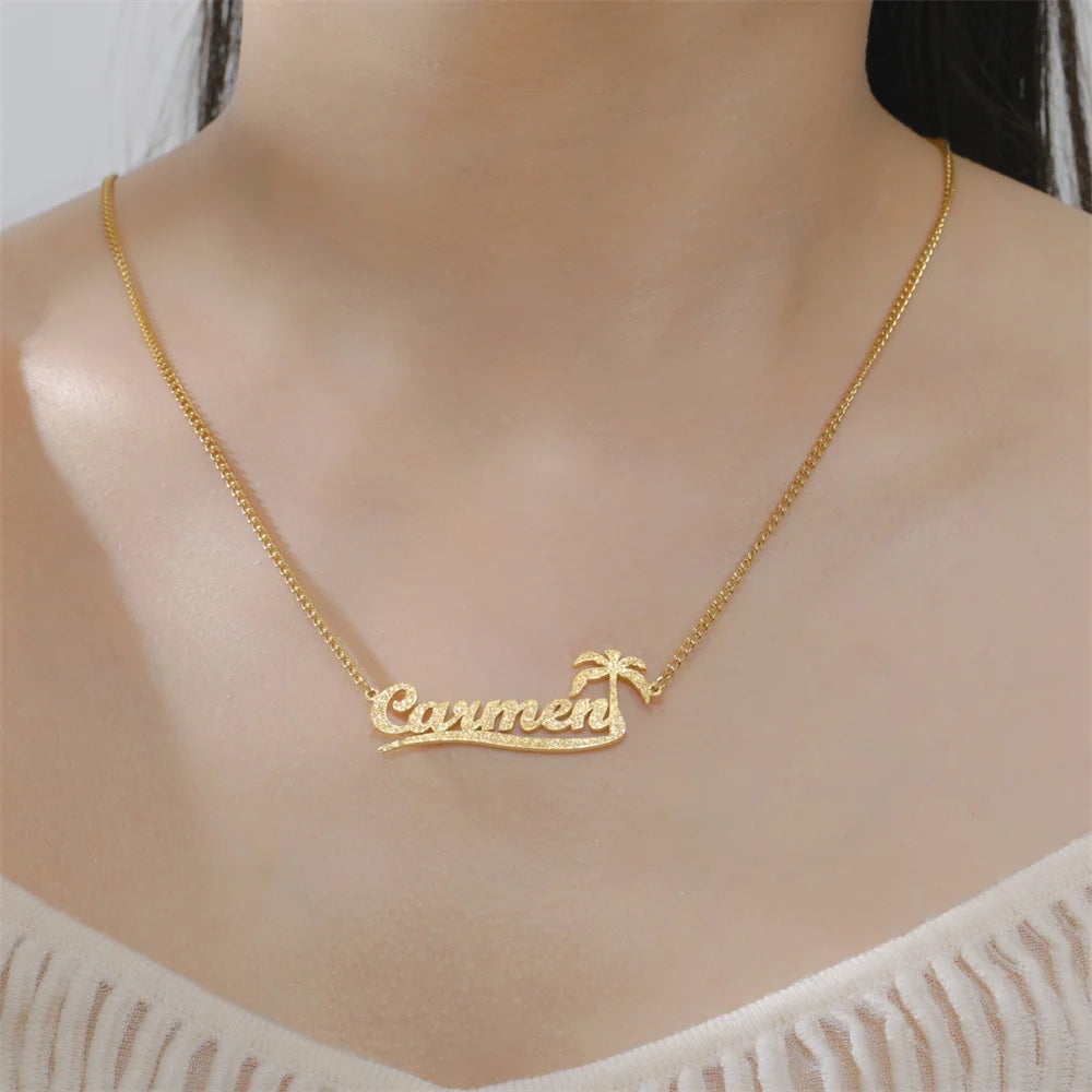 ☆ Custom Name Sparkle Necklace