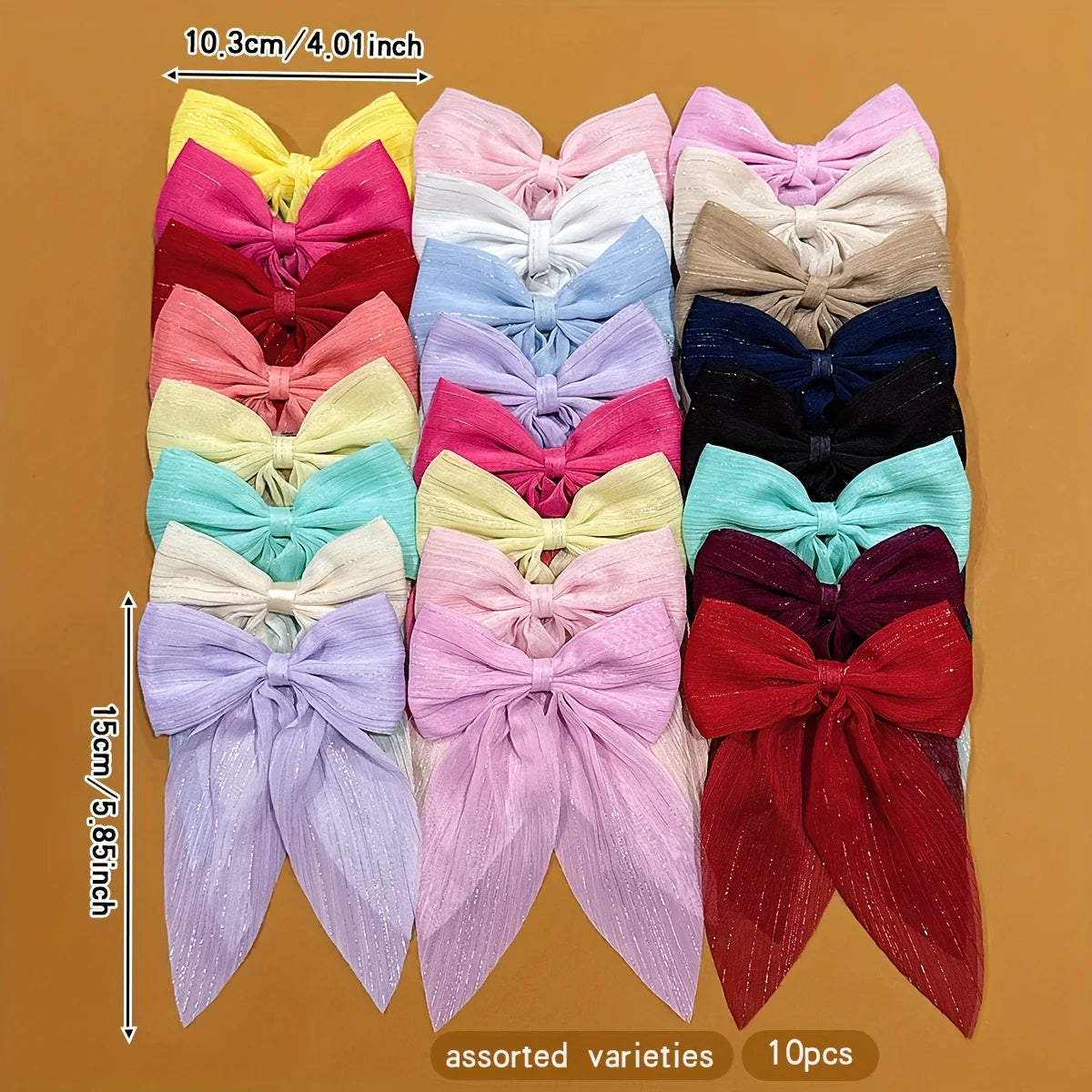 🎀 10-Piece Bow Hair Clip Set