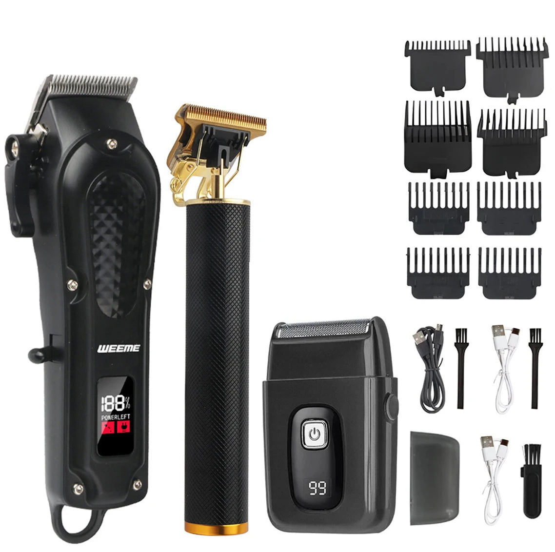✦ Rechargeable Hair Trimmer & Grooming Kit