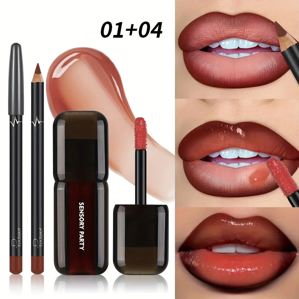 🌈 Gradient Lip Liner & Gloss Set