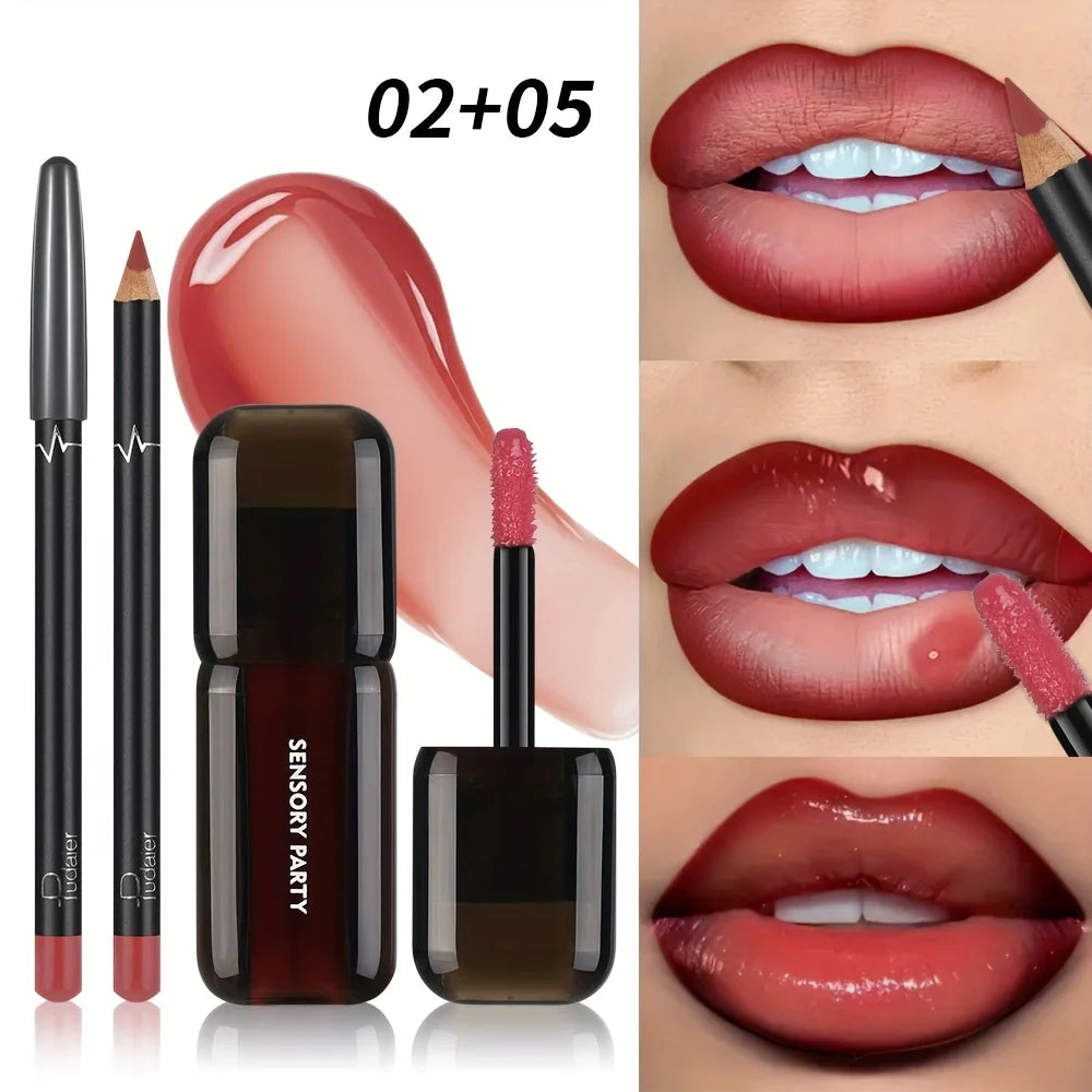 🌈 Gradient Lip Liner & Gloss Set
