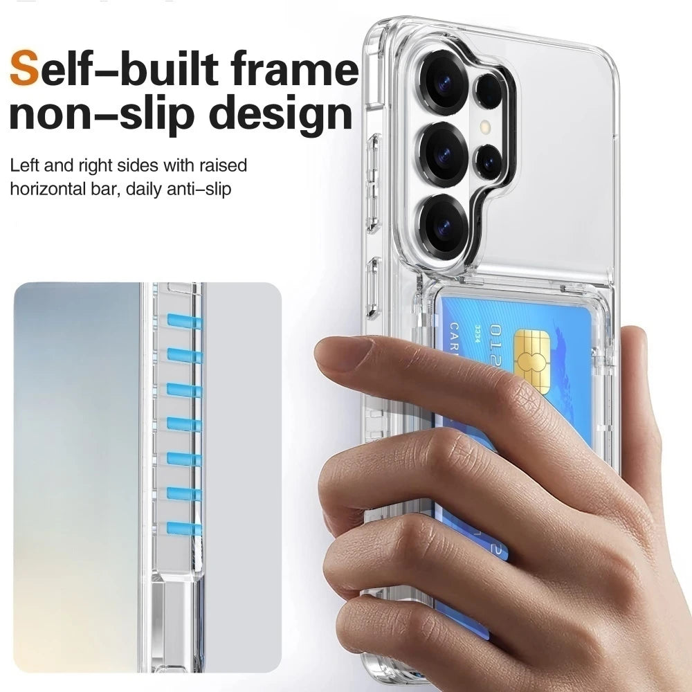 ♡ Clear Samsung Wallet Case with Card Holder