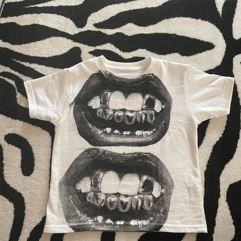 ♡ Y2K Gothic Baby Tee