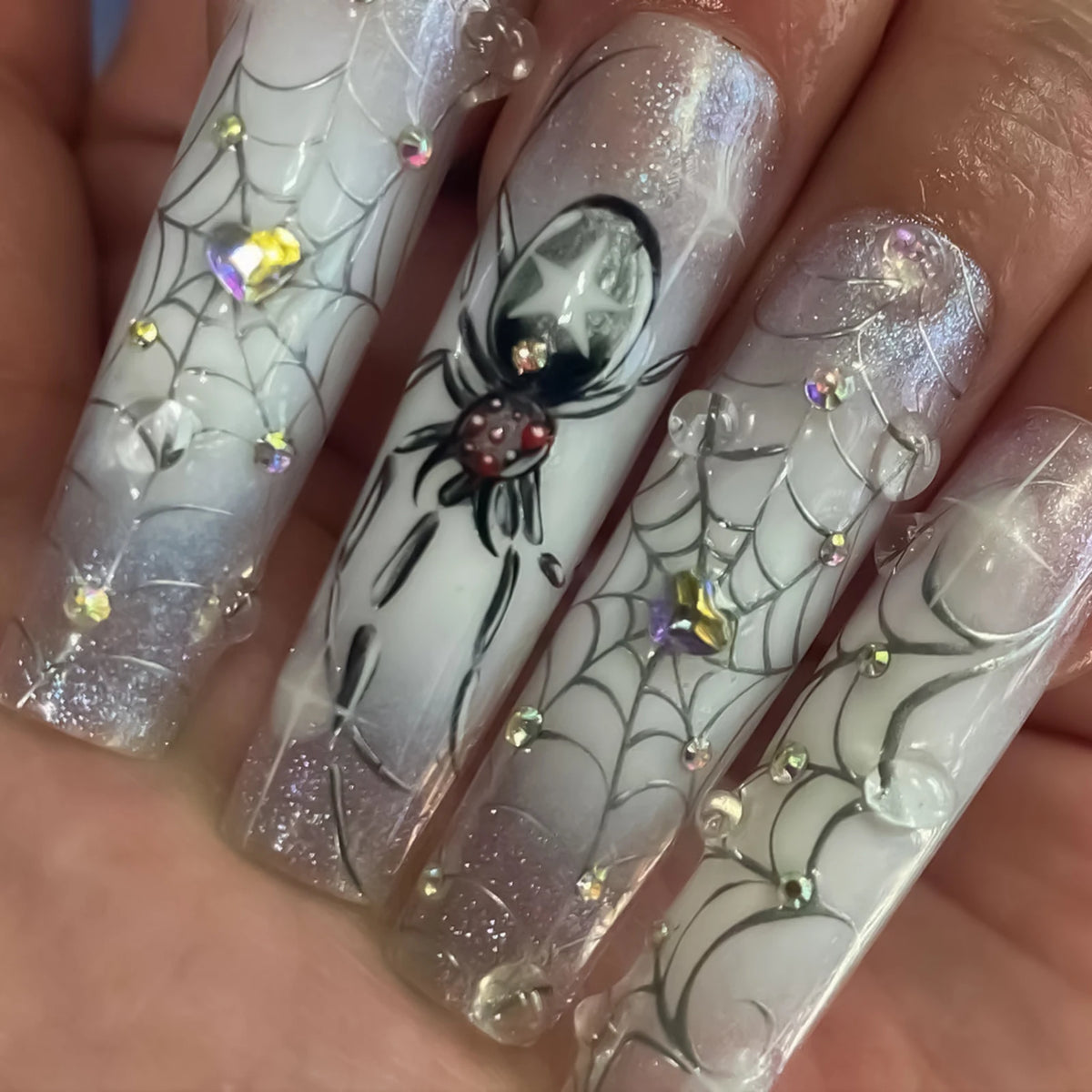 ♡ Glitter & Gothic Press-On Nails · 24 Pieces