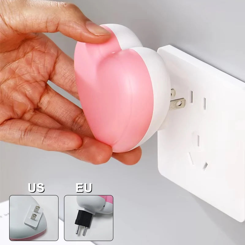 💡 Heart LED Light-Sensor Night Light