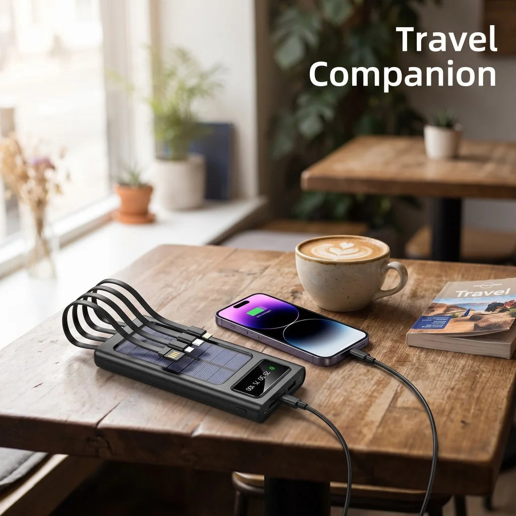 ⚡ 20,000 mAh Solar Power Bank