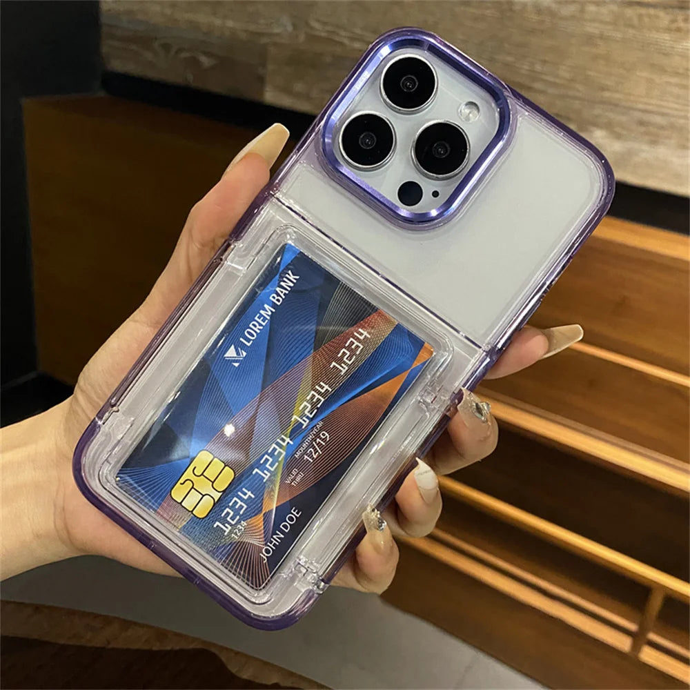 ♡ Clear iPhone Case with Card Holder