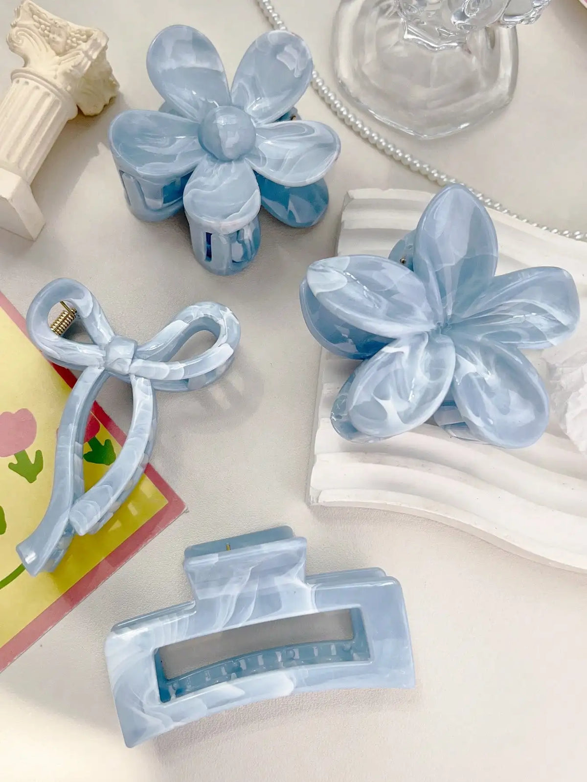 ♡ Four-Piece Hair Claw Clip Set
