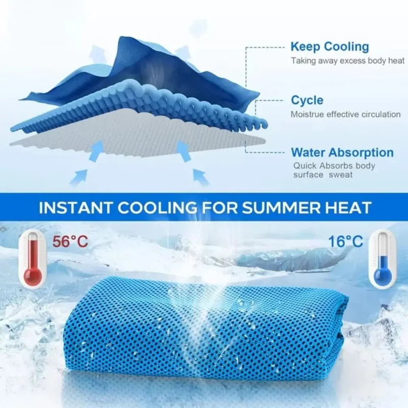 ❄ Quick-Dry Microfiber Cooling Towel