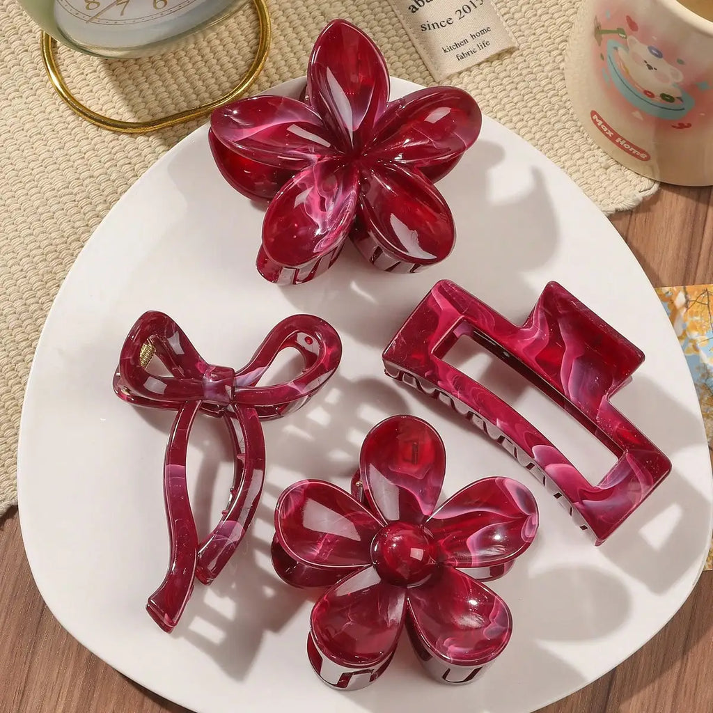 ♡ Four-Piece Hair Claw Clip Set
