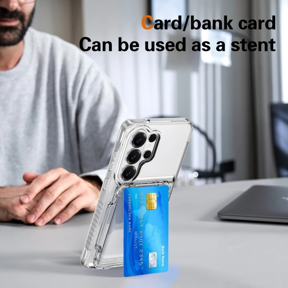 ♡ Clear Samsung Wallet Case with Card Holder