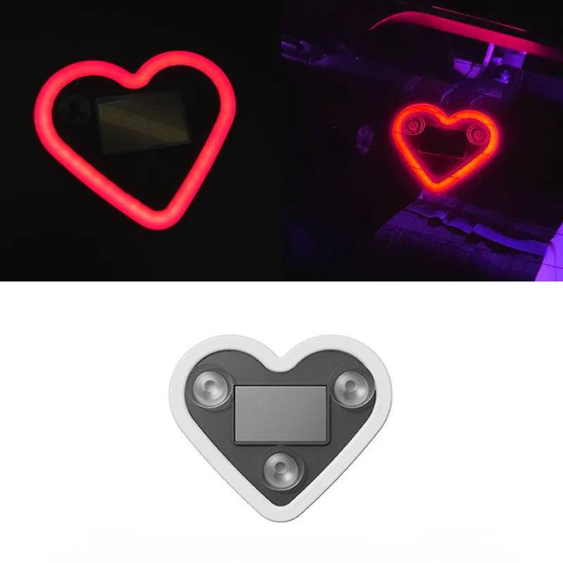 ☀ Heart-Shaped Solar LED Car Light