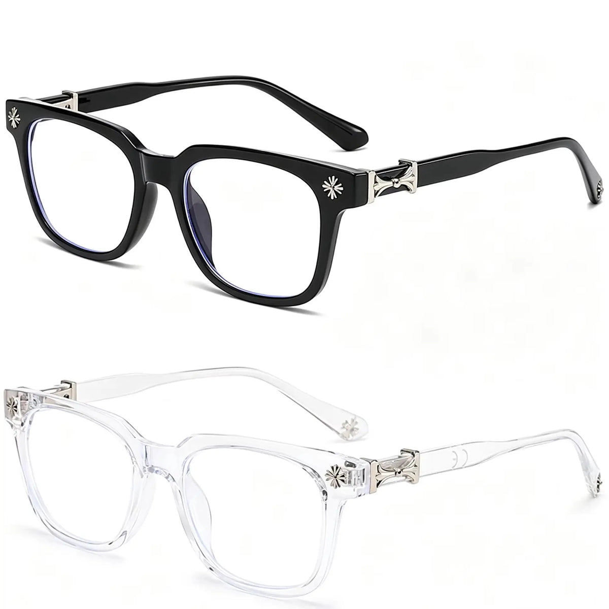 ✧ Three-Piece Square-Frame Glasses Set