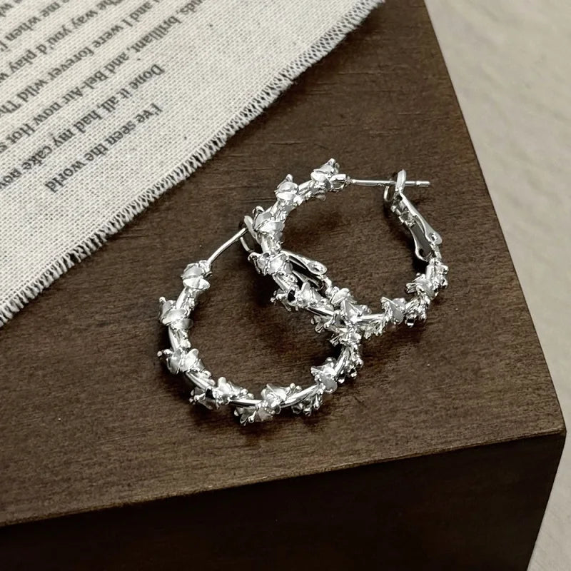 ⟡ Twisted Zircon Hoop Earrings