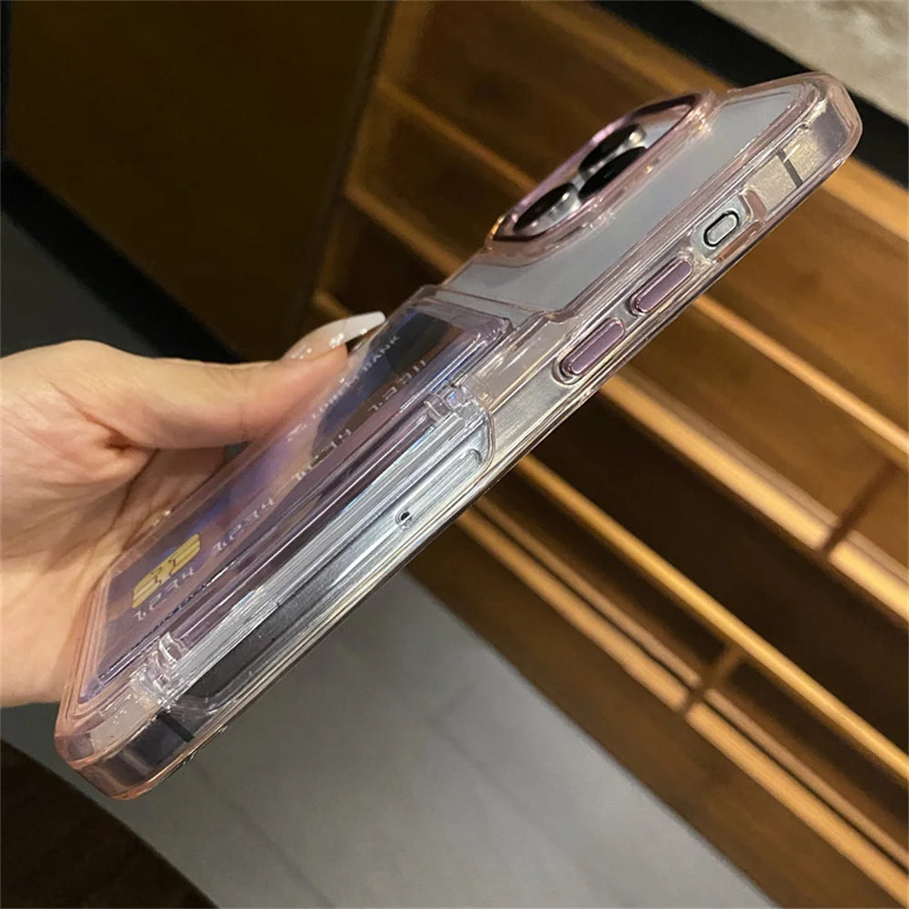 ♡ Clear iPhone Case with Card Holder