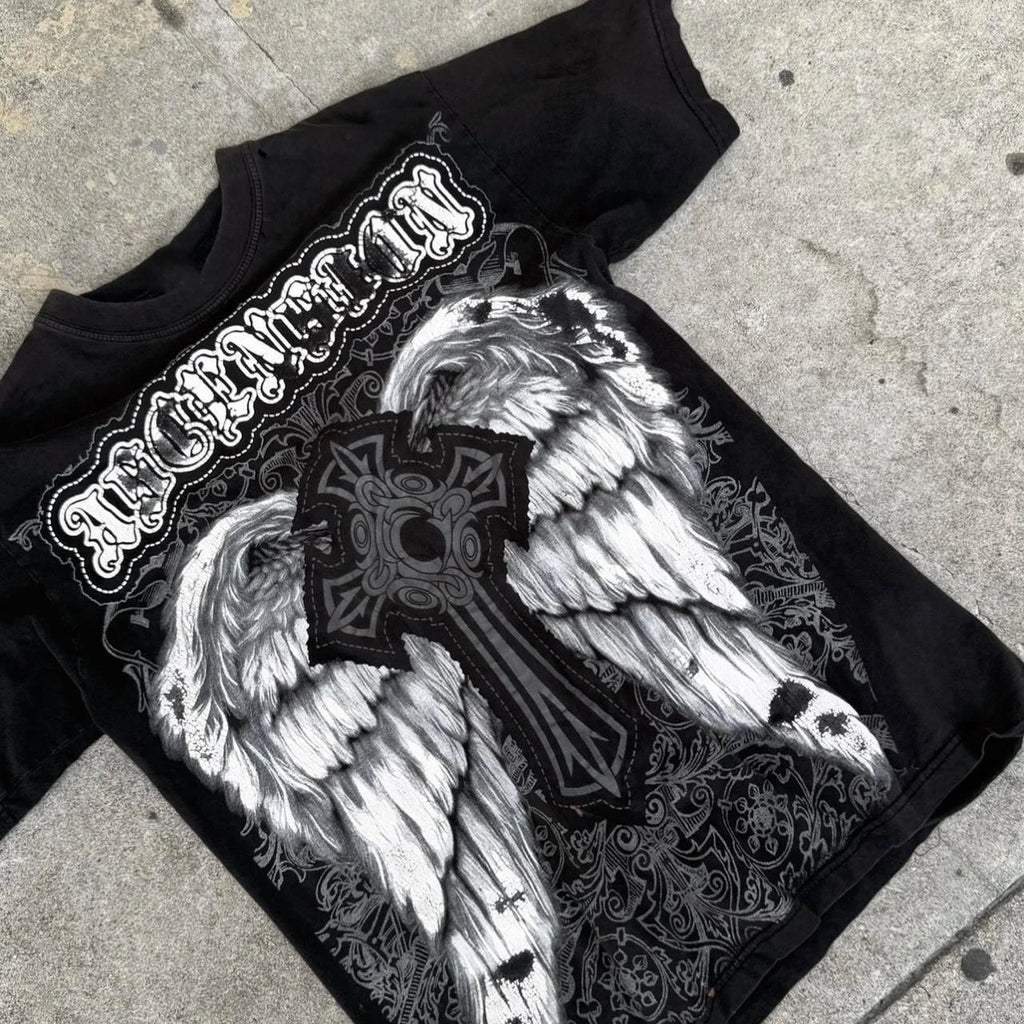 ⛧ Oversized Y2K Gothic Tee