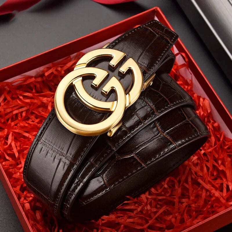 ♠ Men's Automatic-Buckle Leather Belt