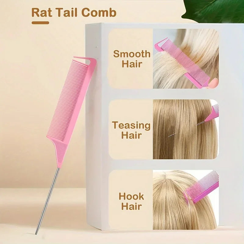 💇‍♀️ 7-Piece Purple Hair Styling & Braiding Tool Set